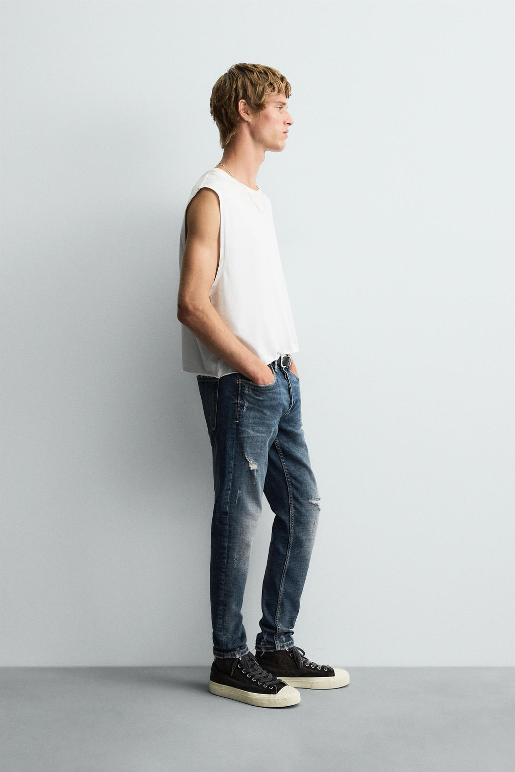 RIPPED SKINNY FIT JEANS - Zara фото 4