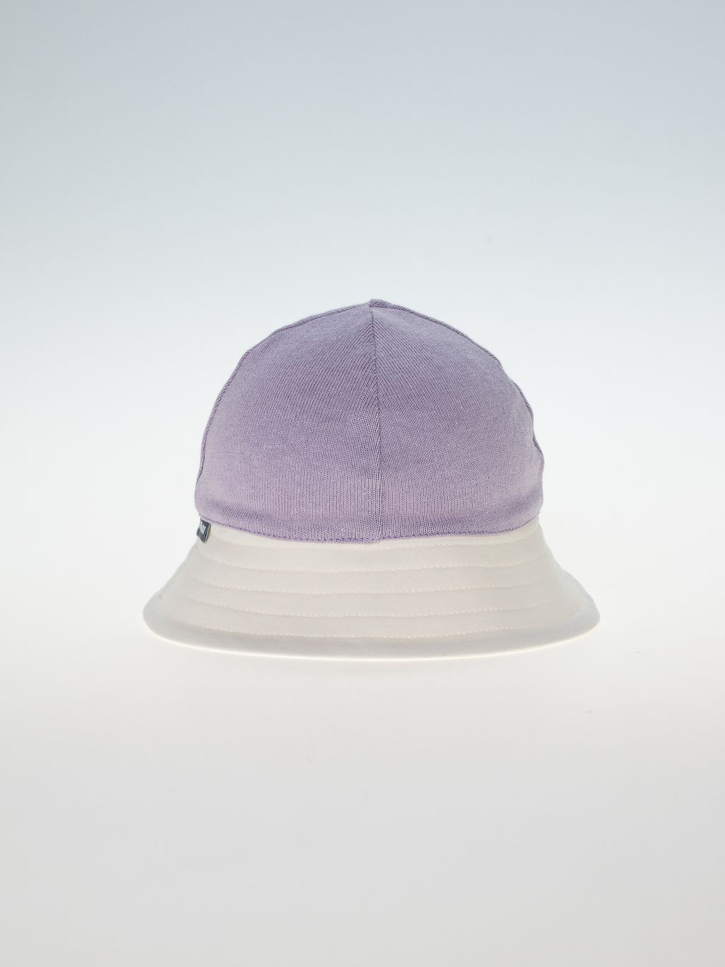Панамка трикотажная вязаная (Молоко/Лаванда) - Jumbi фото 3