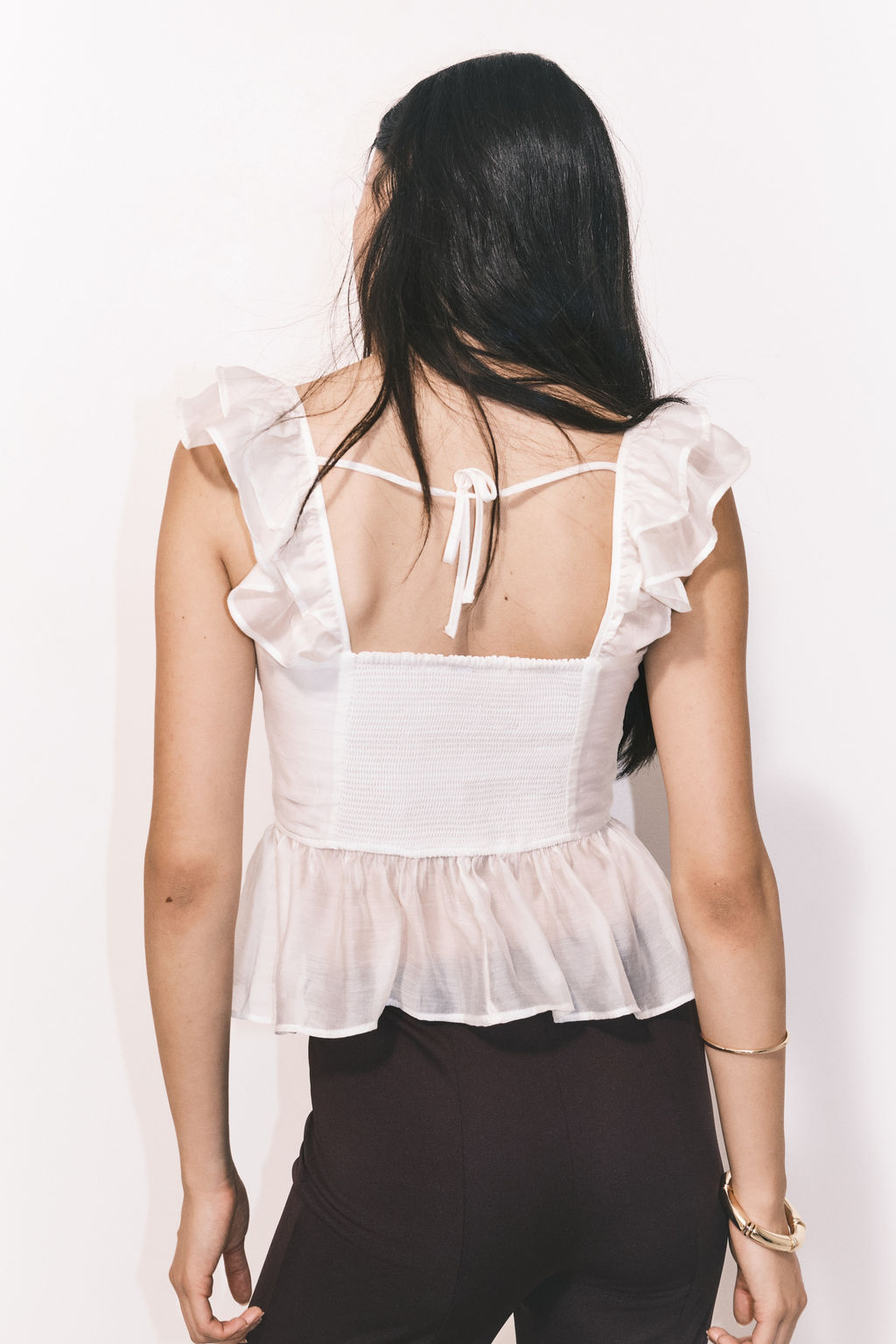 Blusa con lazada y peplum - H&m фото 7