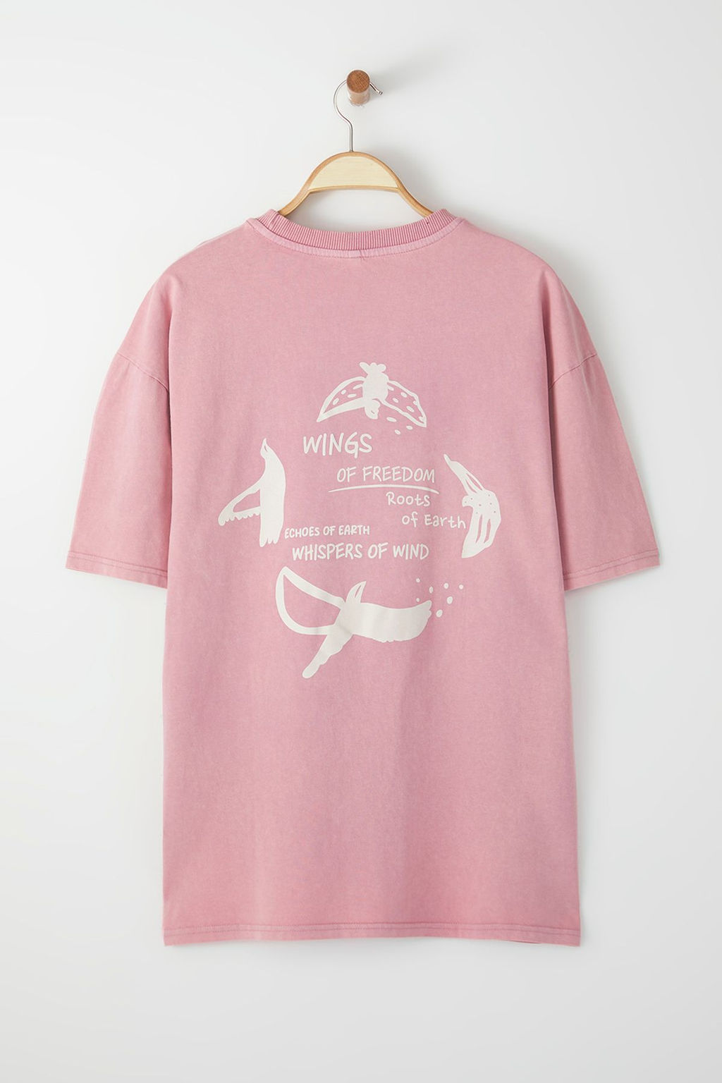 TRENDYOL MAN Siyah Oversize/Genis Kesim Soluk Efektli Bask? Nak?sl? Kal?n %100 Pamuk Tok T-shirt TMNSS25TS00012 - Trendyolmilla фото 2