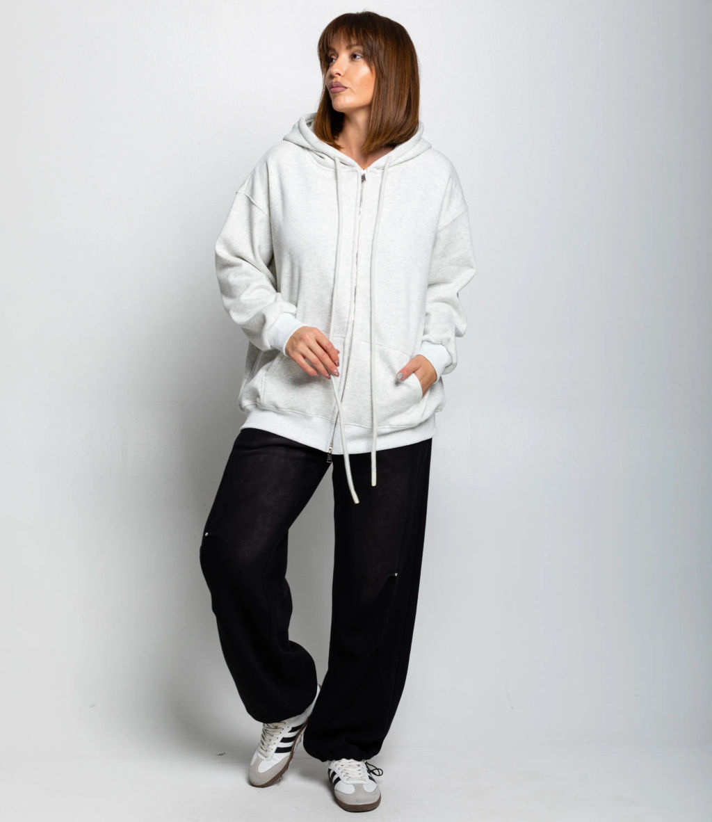 Толстовка #КТ8813 (9), светло-серый меланж