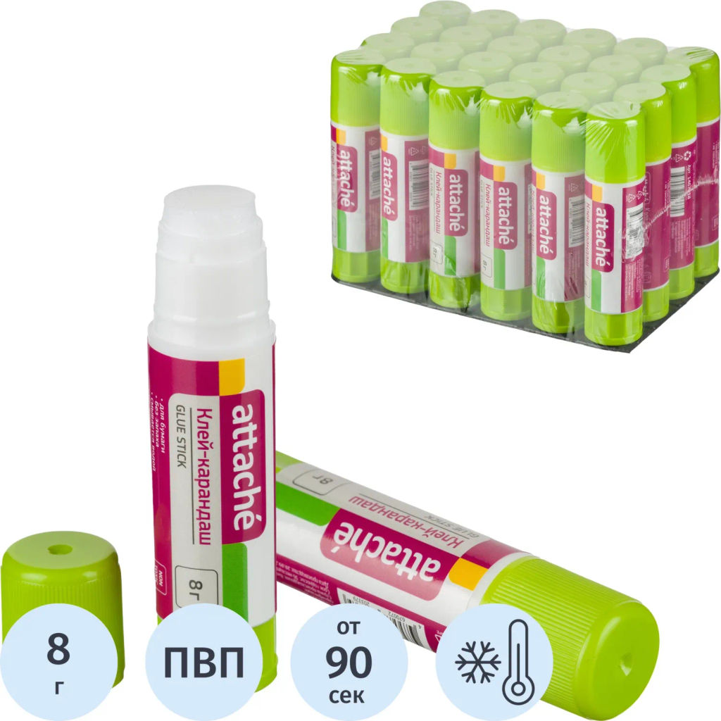 Клей-карандаш 8г Attache фото 2