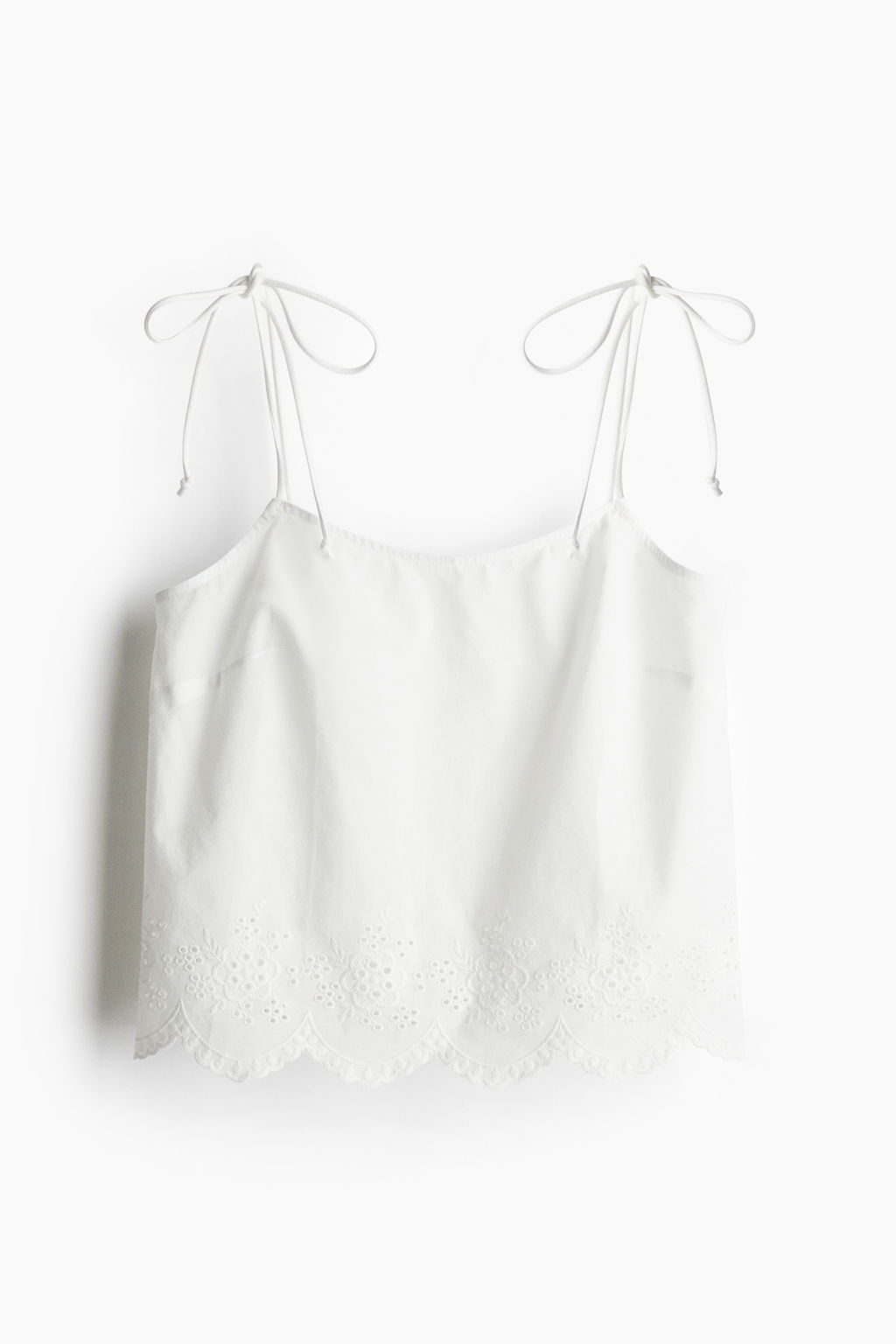 Top bordado con tirantes de lazo - H&m фото 2