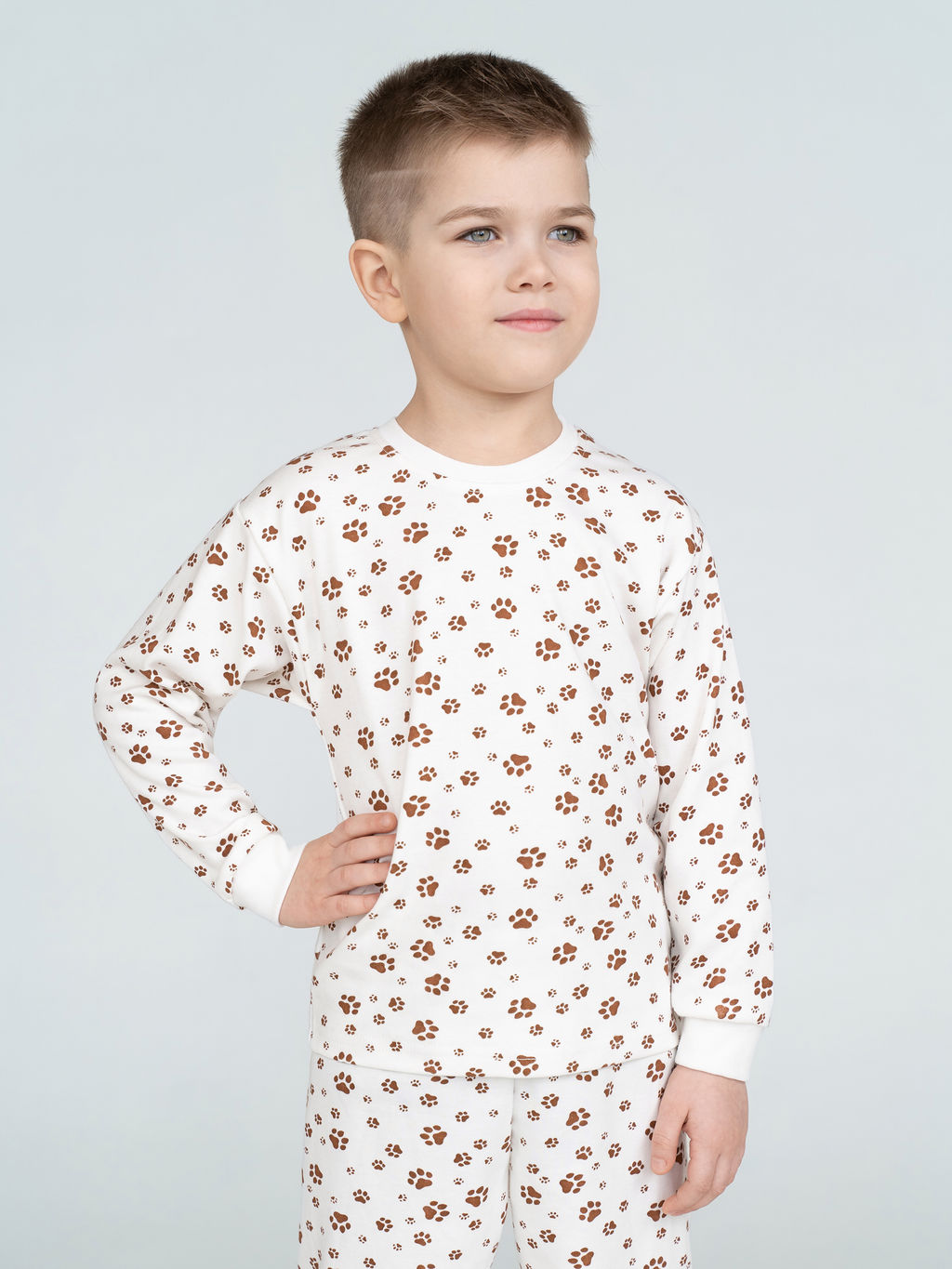 Пижама детская молочнаяжирафы