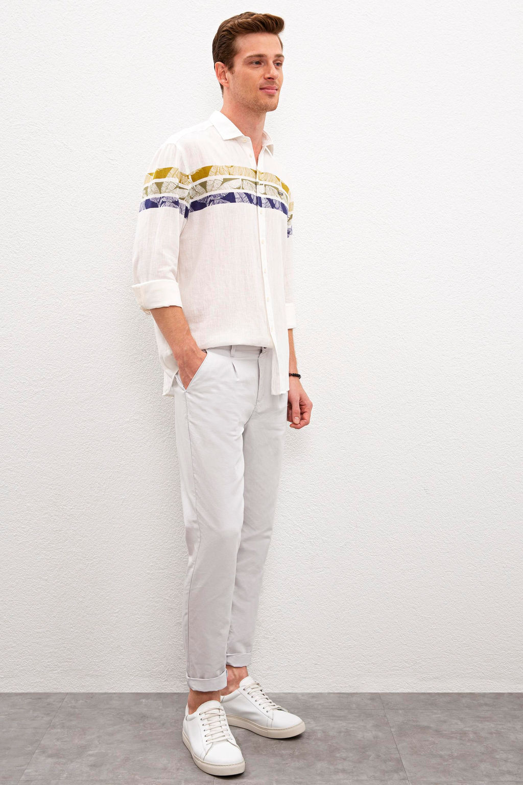 Erkek Carrot Fit Gri Chinos