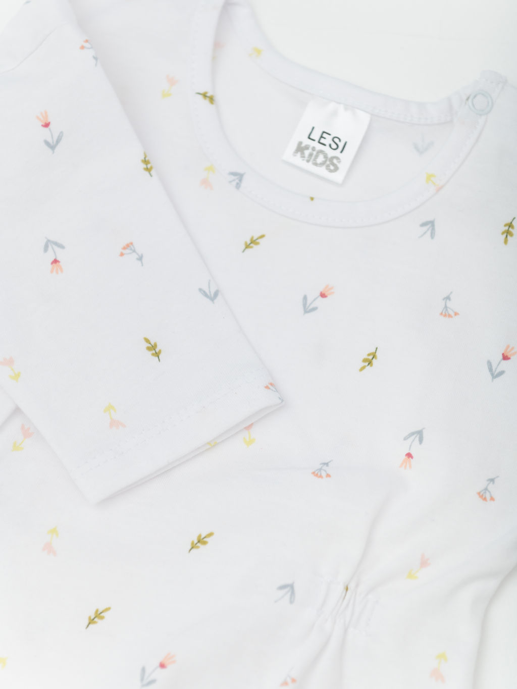 Комбинезон для девочки с длиным рукавом 2шт., бел/роз - Lesi kids фото 14