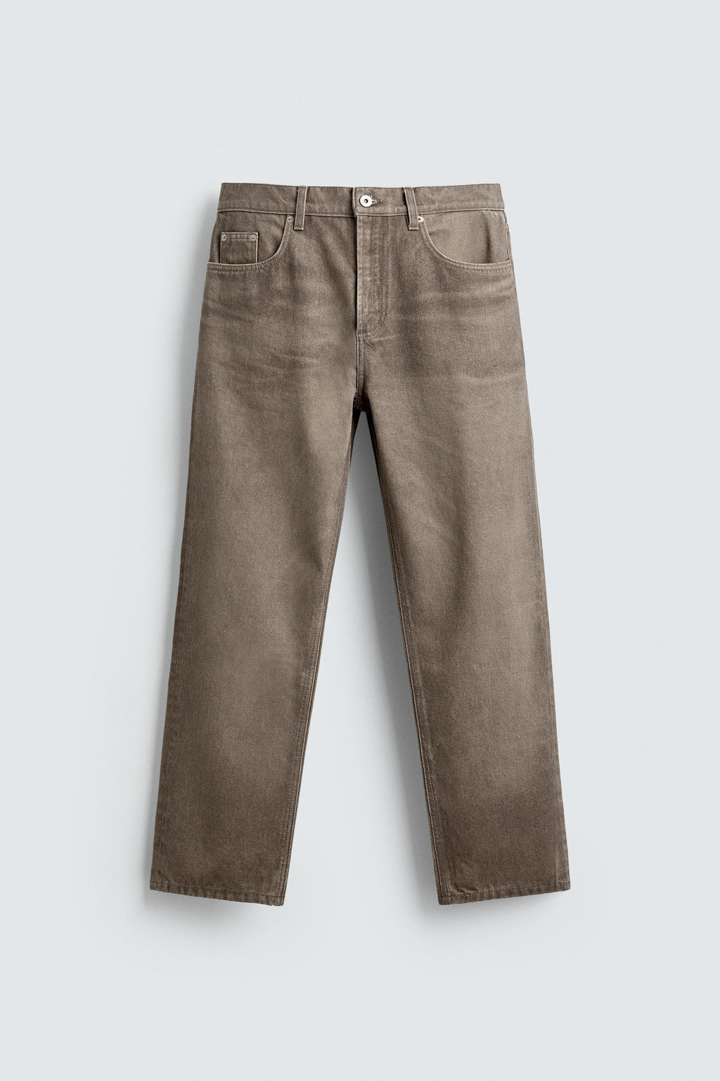WASHED PRINTED STRAIGHT-LEG JEANS - Zara фото 7