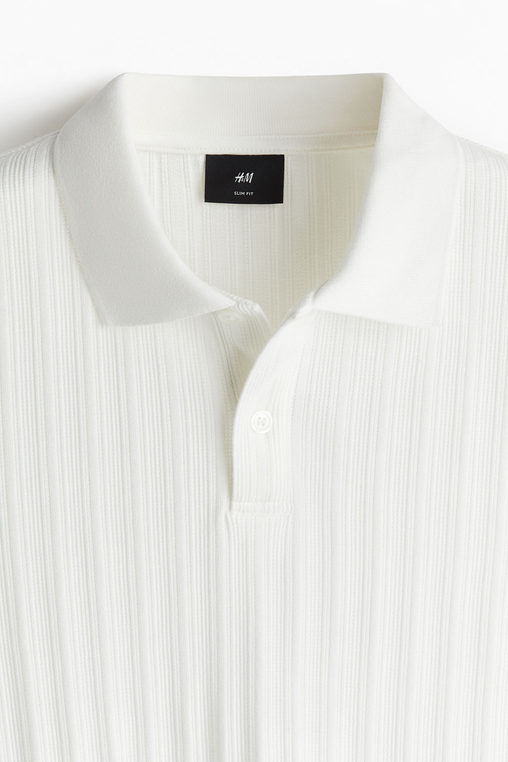 Polo en punto con textura Slim Fit - H&m фото 9