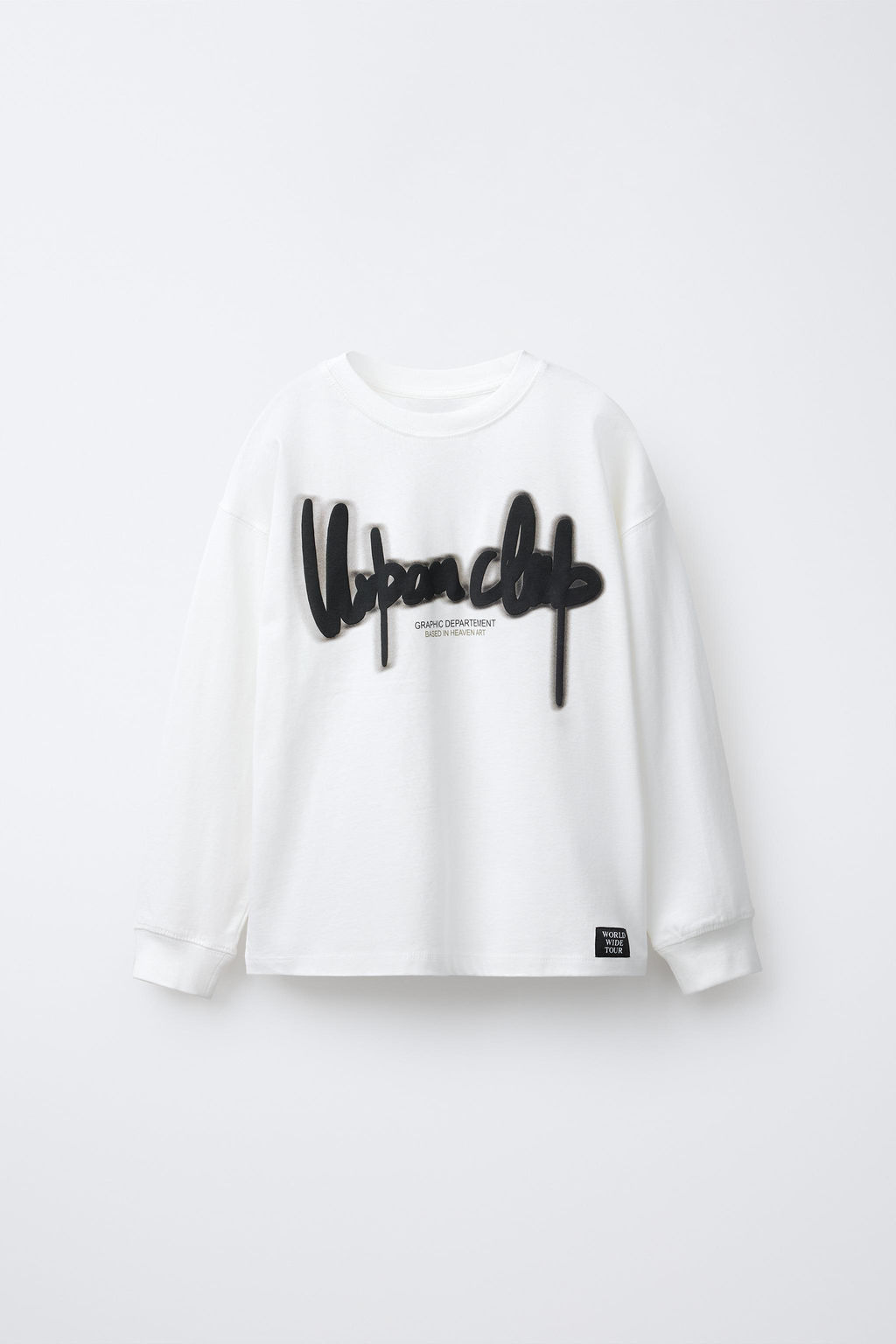 T-SHIRT WITH RAISED SLOGAN