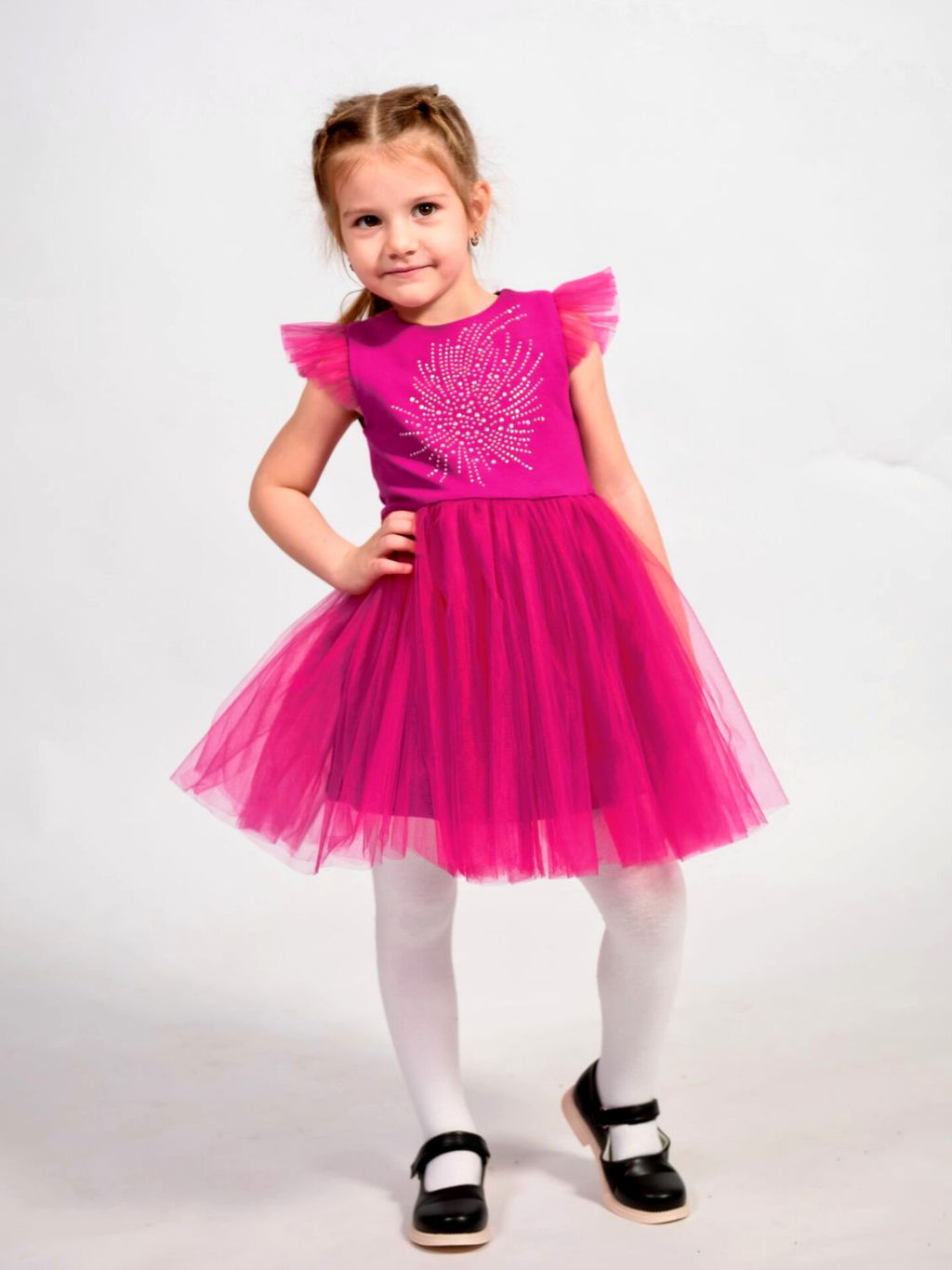 ПЛ547-Ф Платье Сияние ЦВЕТ: МАЛИНА-САЛЮТ (QR)