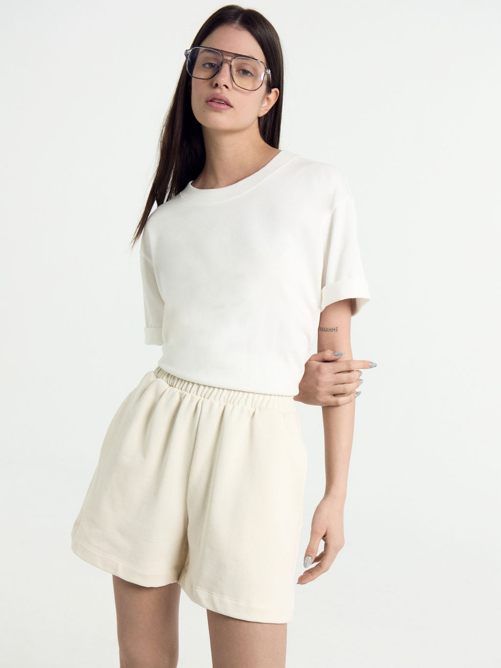 Шорты Mark Formelle из хлопка бежевый  фото 2