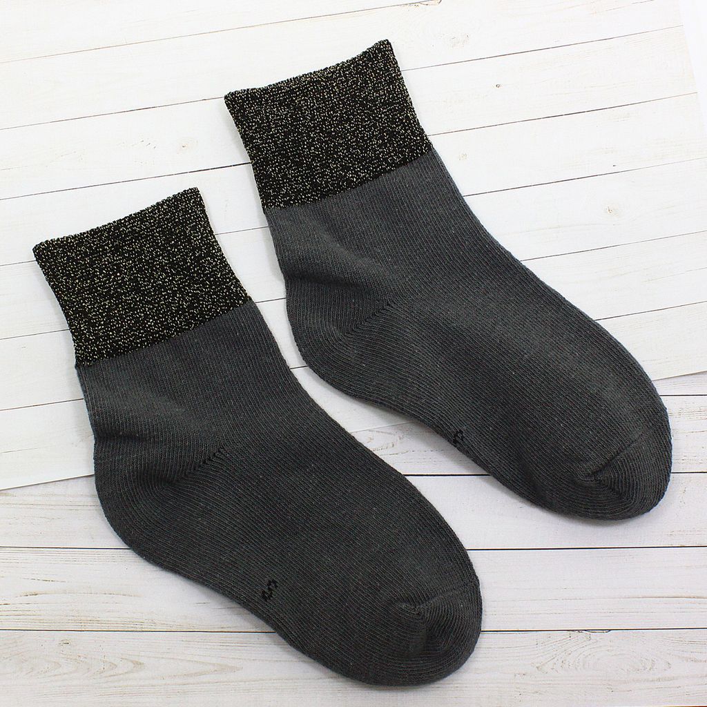 Детские носки 3-5 лет 15-18 см С люрексом Серый - Krumpy фото 3