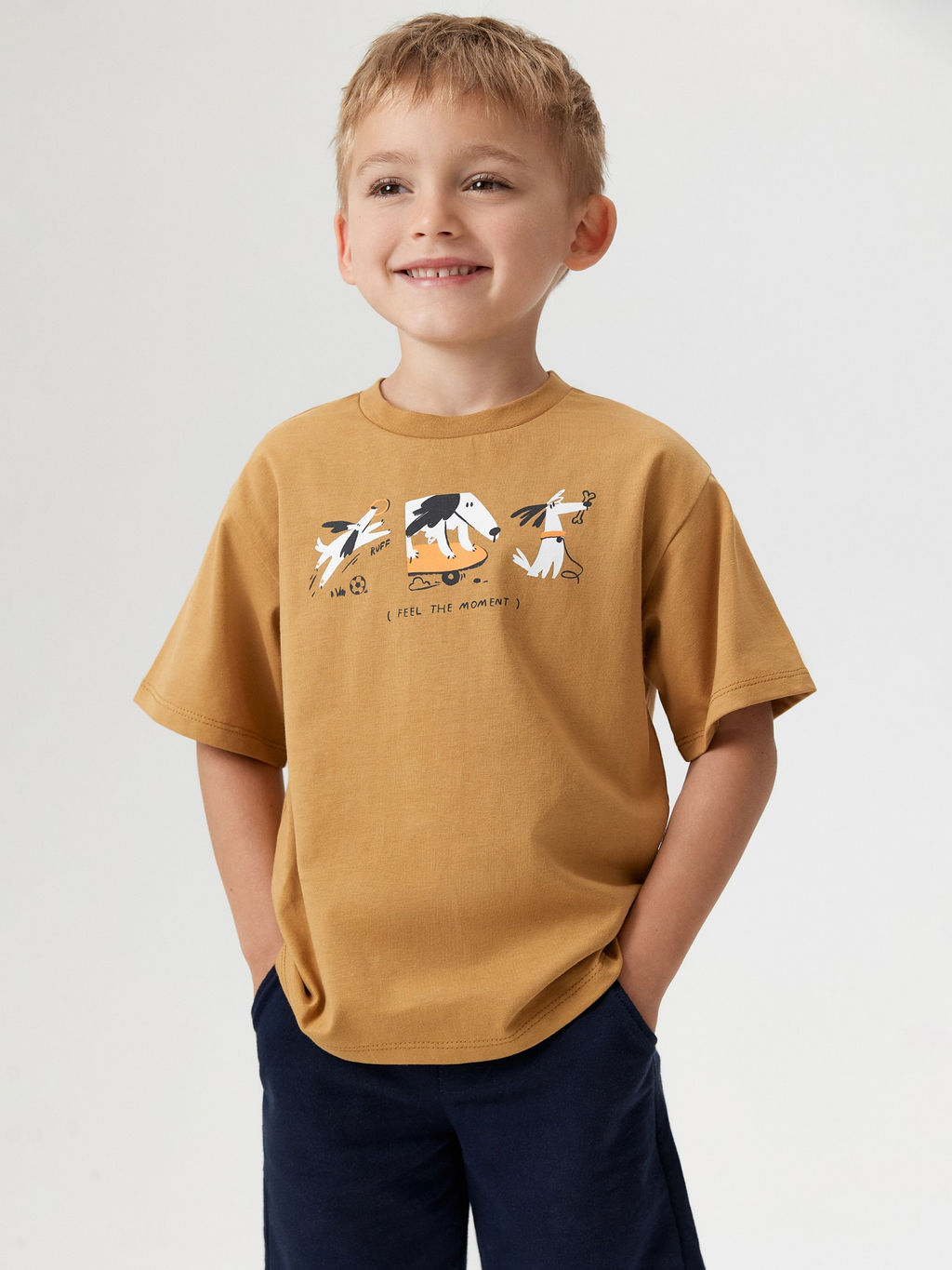 ACOOLA / Футболка детская для мальчиков Devon горчичный