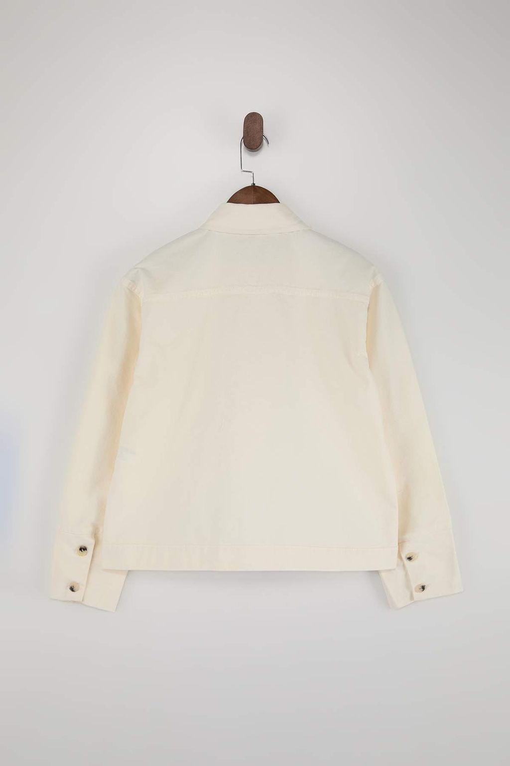 Beyaz Gabardin Basic Ceket TWOSS26CE00034 - Trendyolmilla фото 2