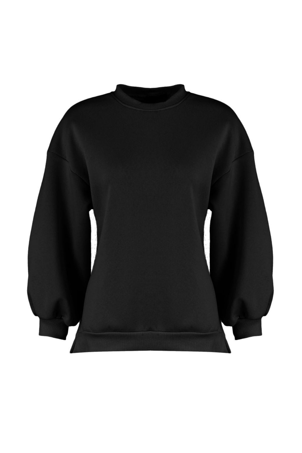 TRENDYOLMILLA Ekru Oversize/Genis Kal?p Y?rtmac Detayl? Kal?n Ici Polarl? Orme Sweatshirt TWOAW23SW00195  фото 10