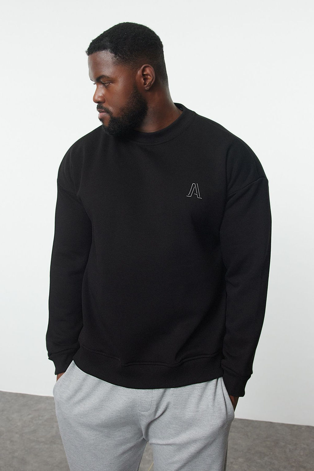 TRENDYOL MAN Kahverengi Buyuk Beden Oversize/Genis Kesim Ici Polar/S?cak Tutan Sweatshirt TMNAW24AO00025 - Trendyolmilla фото 11