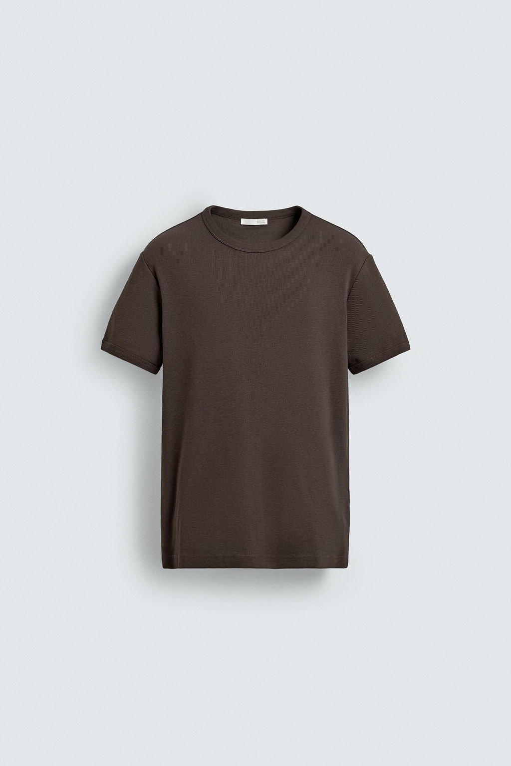 CAMISETA REGULAR FIT RIB / Marr?n