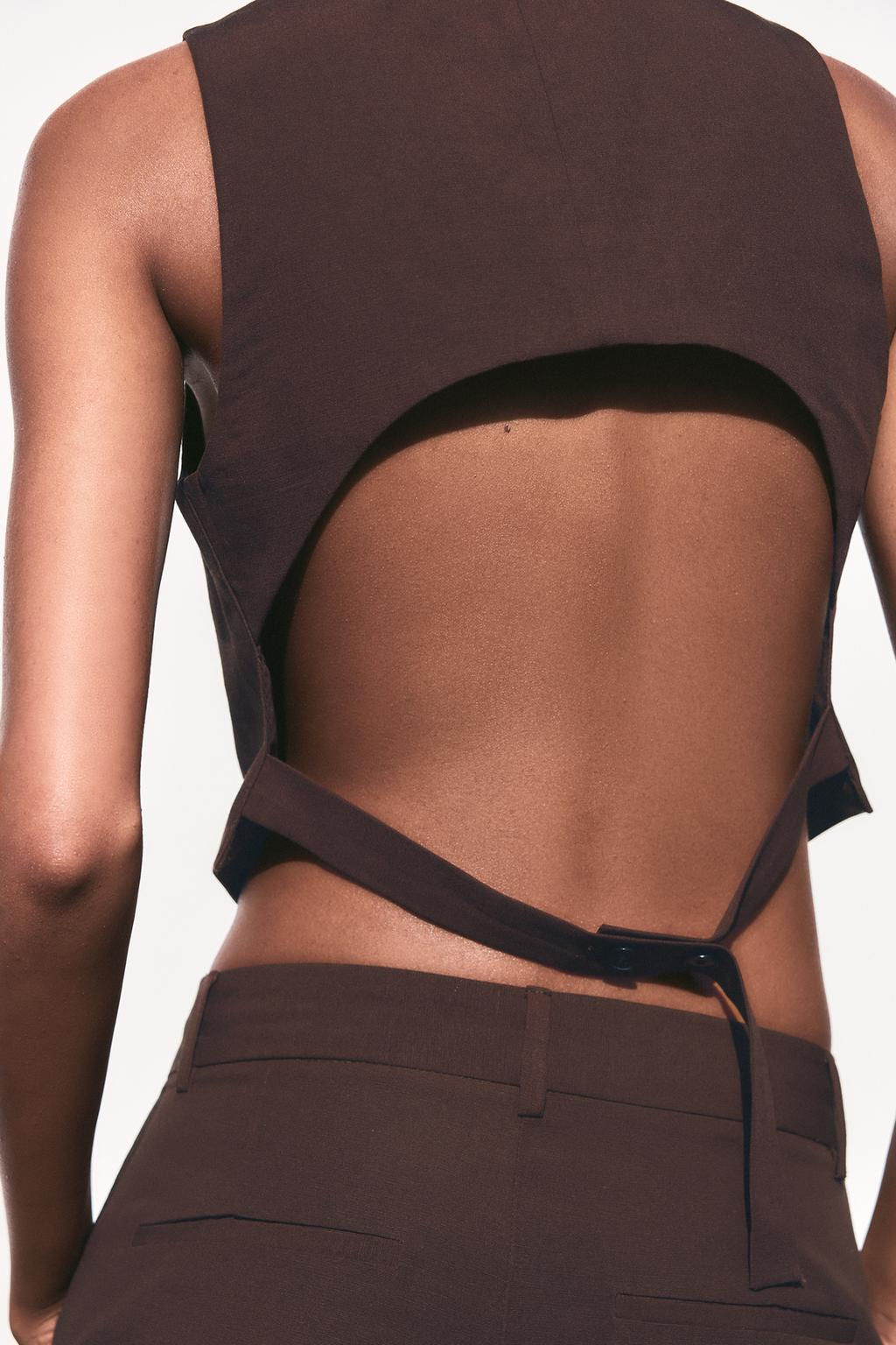 CUT-OUT BACK WAISTCOAT - Zara фото 5