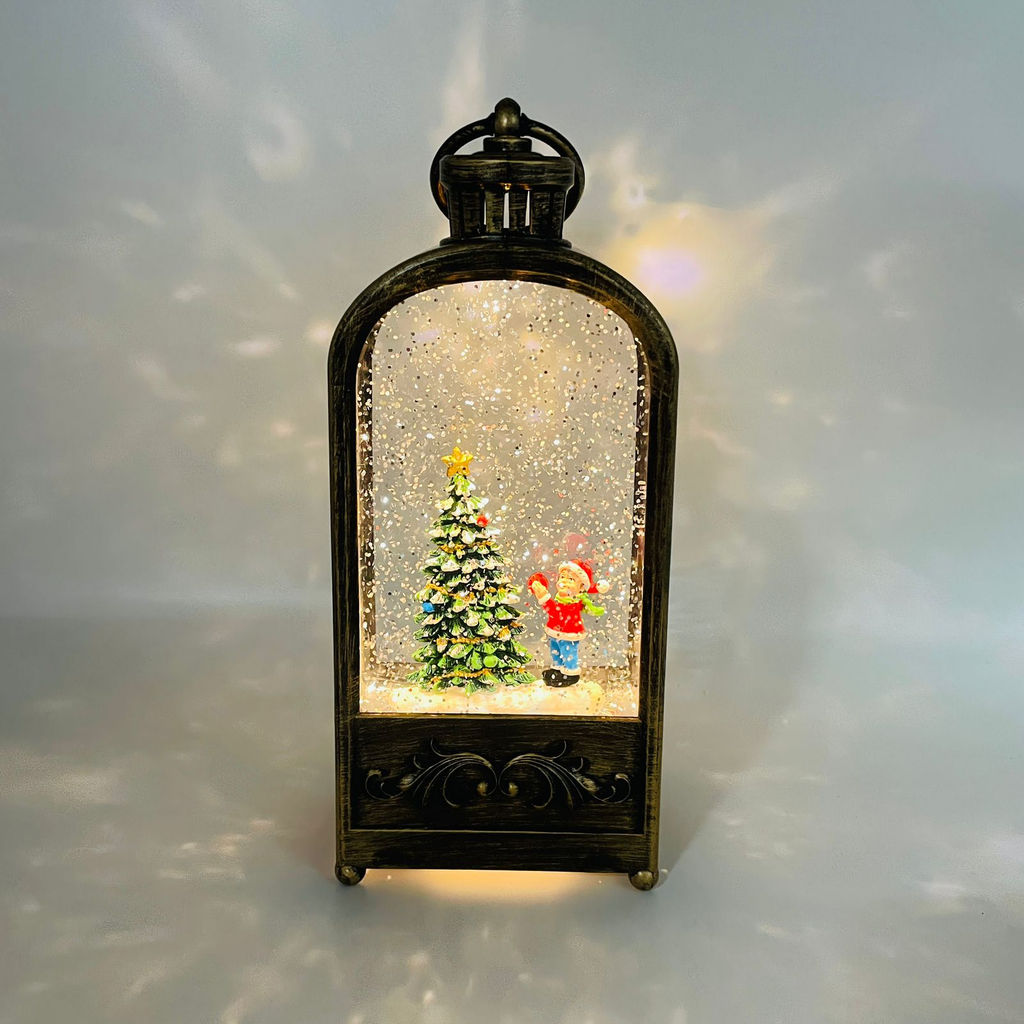 Новогодний декор Фонарь стекло - 23 см (арт. 23014A/23014B/23014D) в ассортименте - Ип лебедев о.ю фото 2