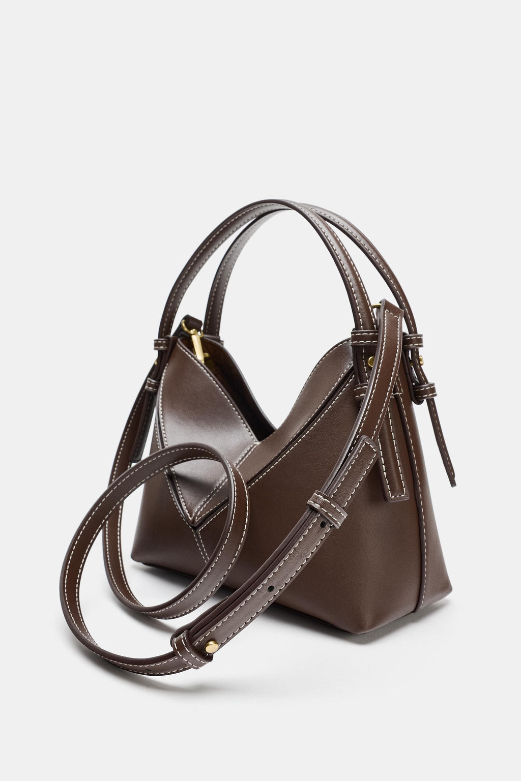 MINI BUCKET BAG WITH TOPSTITCHING - Zara фото 12
