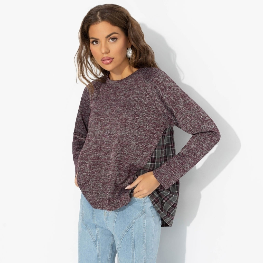 Лонгслив комбинированный, Модный эквивалент (преппи) - Charutti фото 6