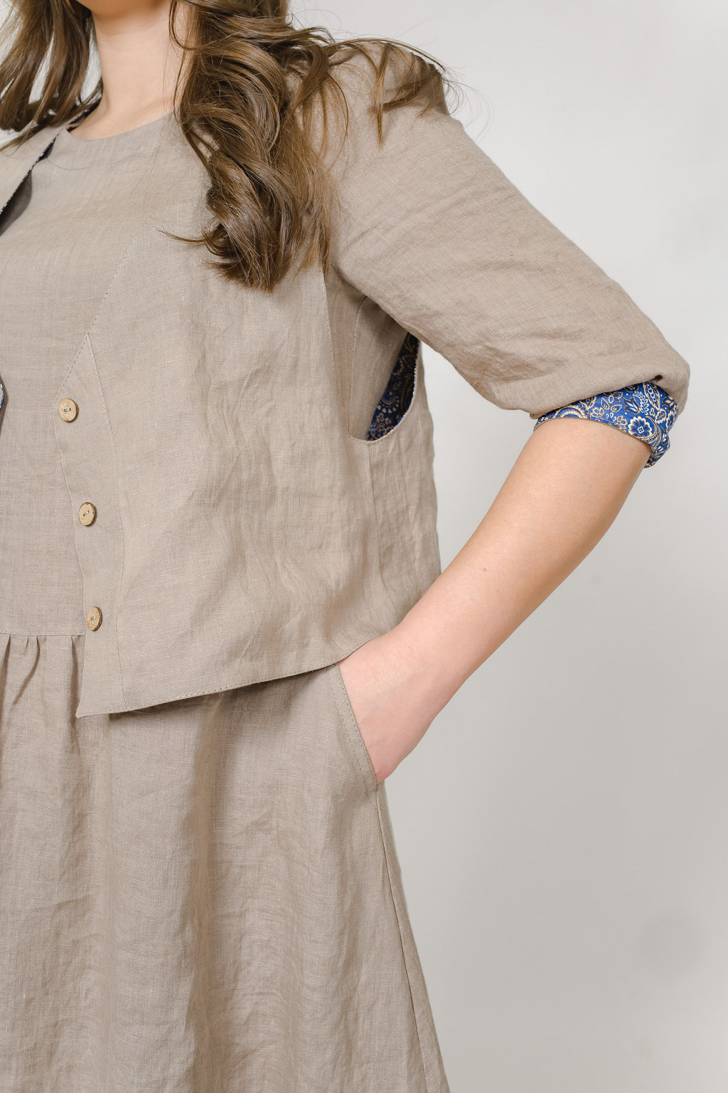 Платье  100% лен