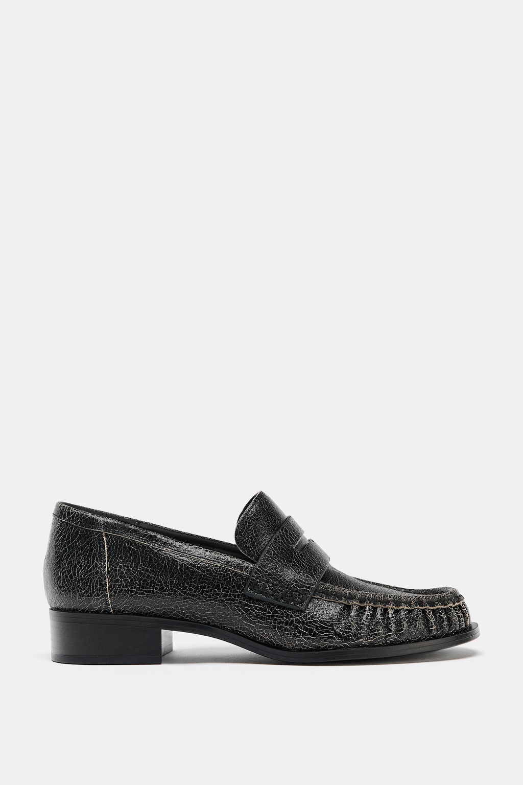 DISTRESSED LEATHER LOAFERS - Zara фото 4