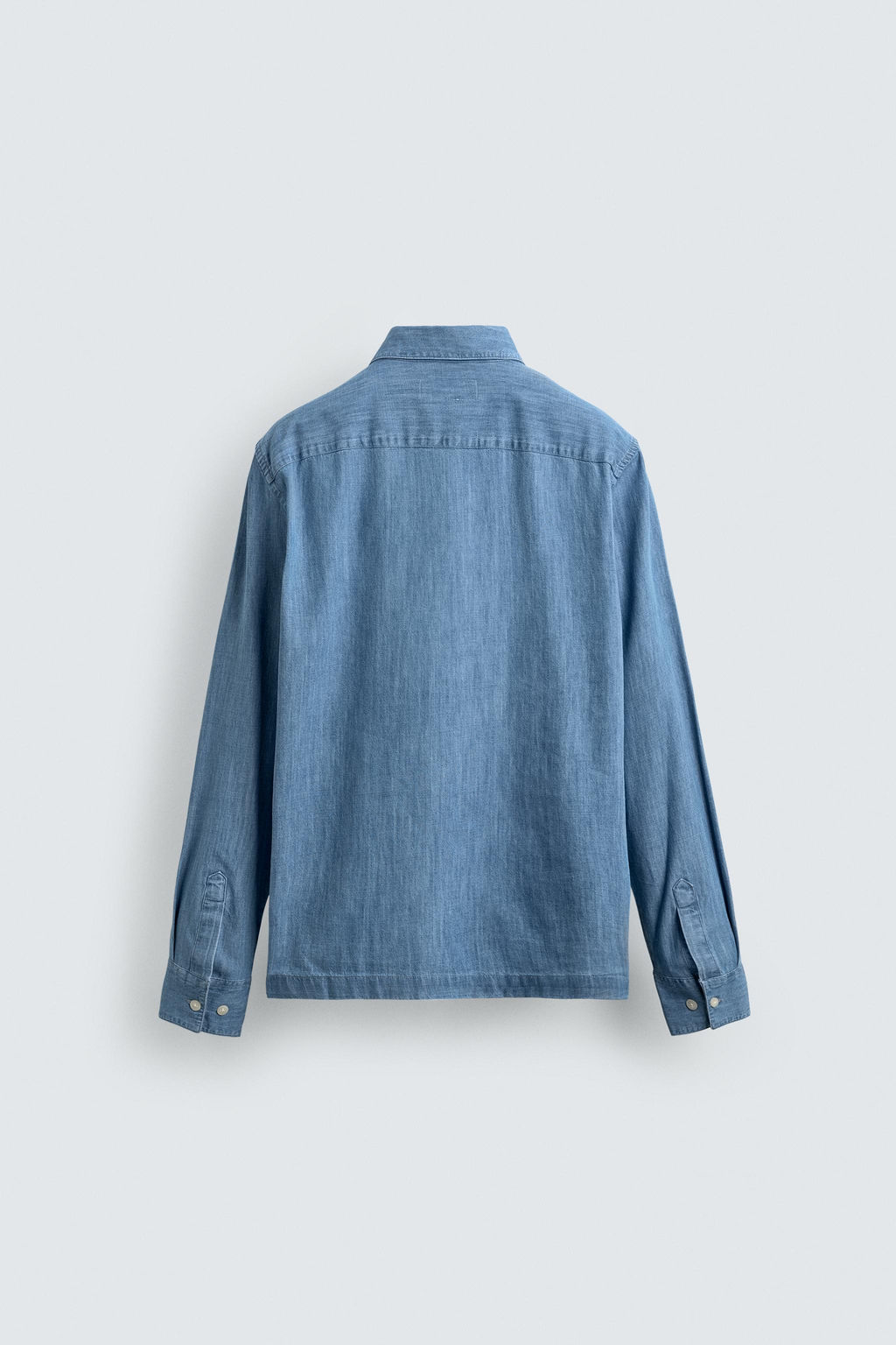 CAMISA DENIM BOLSILLOS / Azul - Zara фото 8