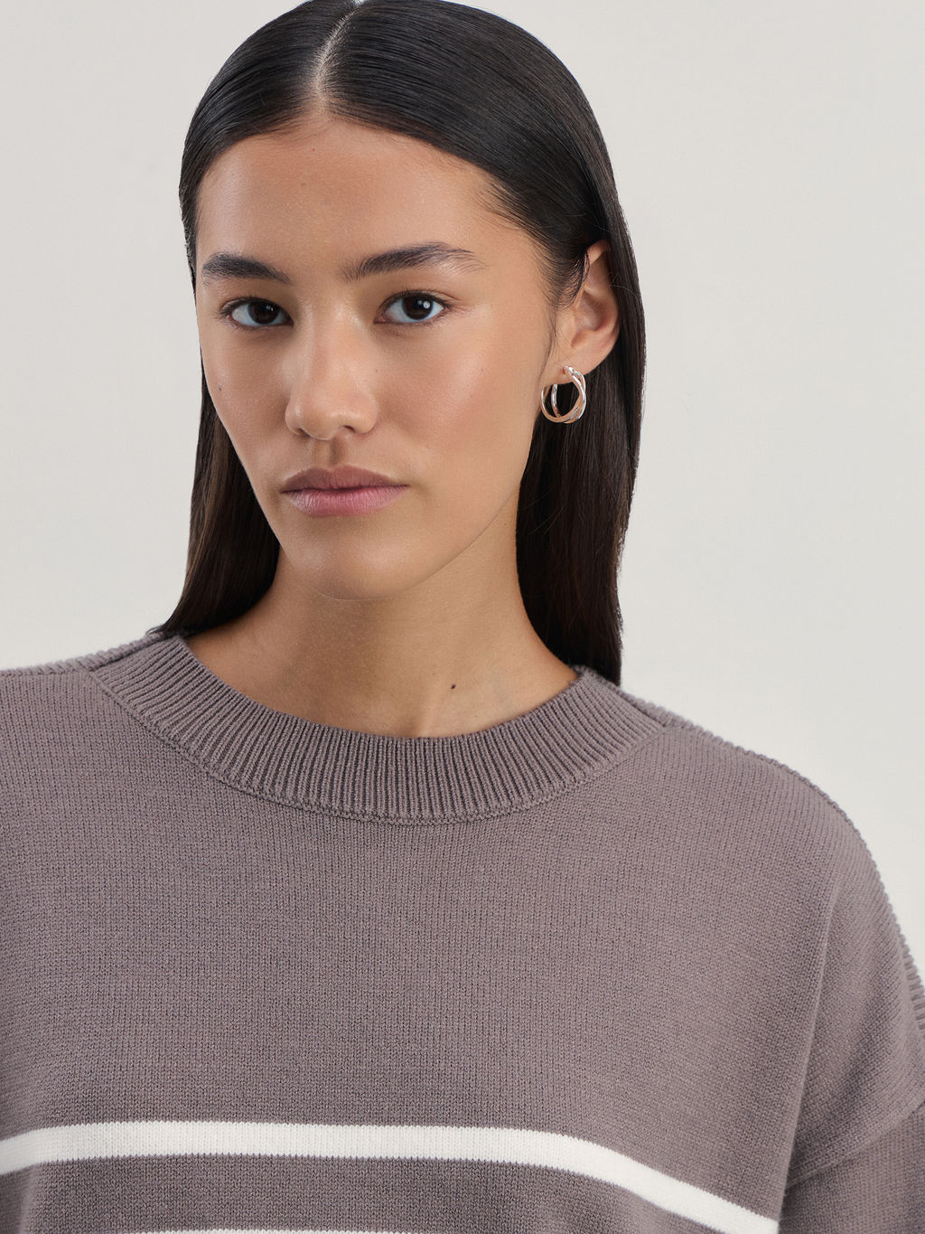 Джемпер в полоску из вискозы / Zarina  фото 6