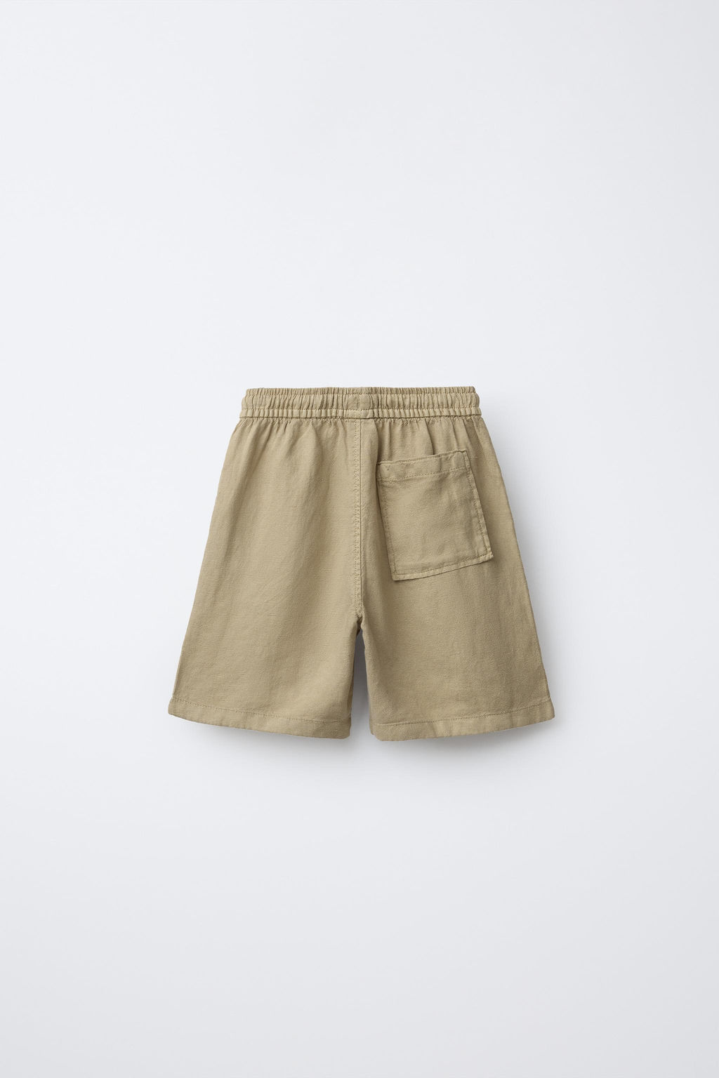BERMUDA FLUIDA CON LINO / Khaki