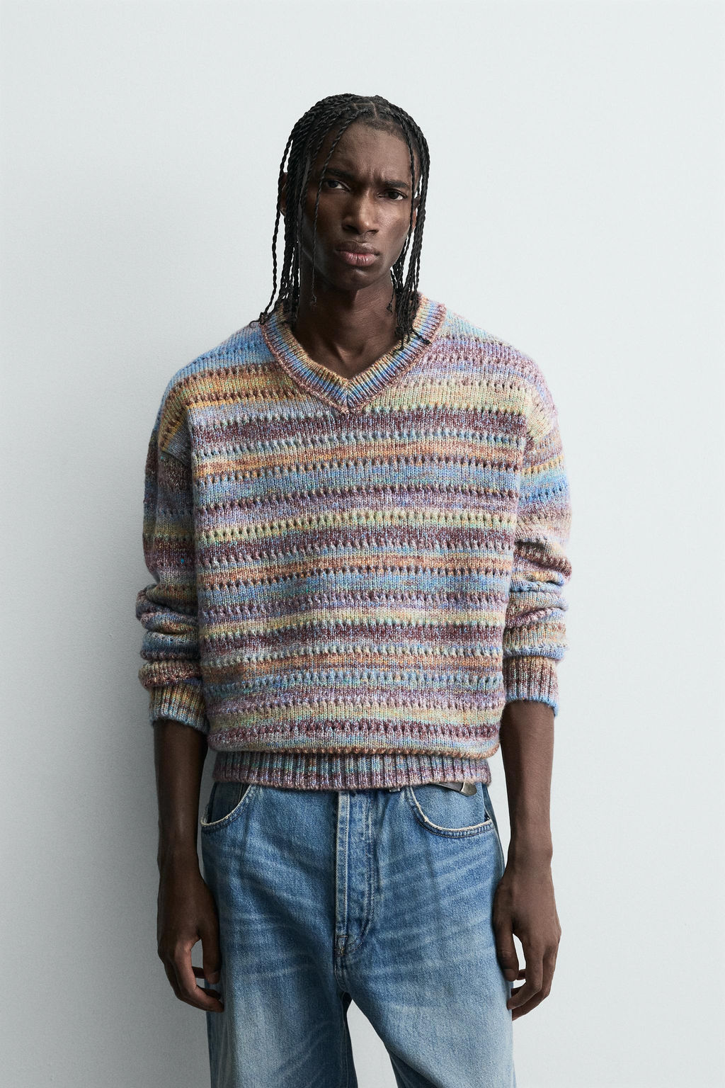 OPENWORK STRIPED SWEATER - Zara фото 2