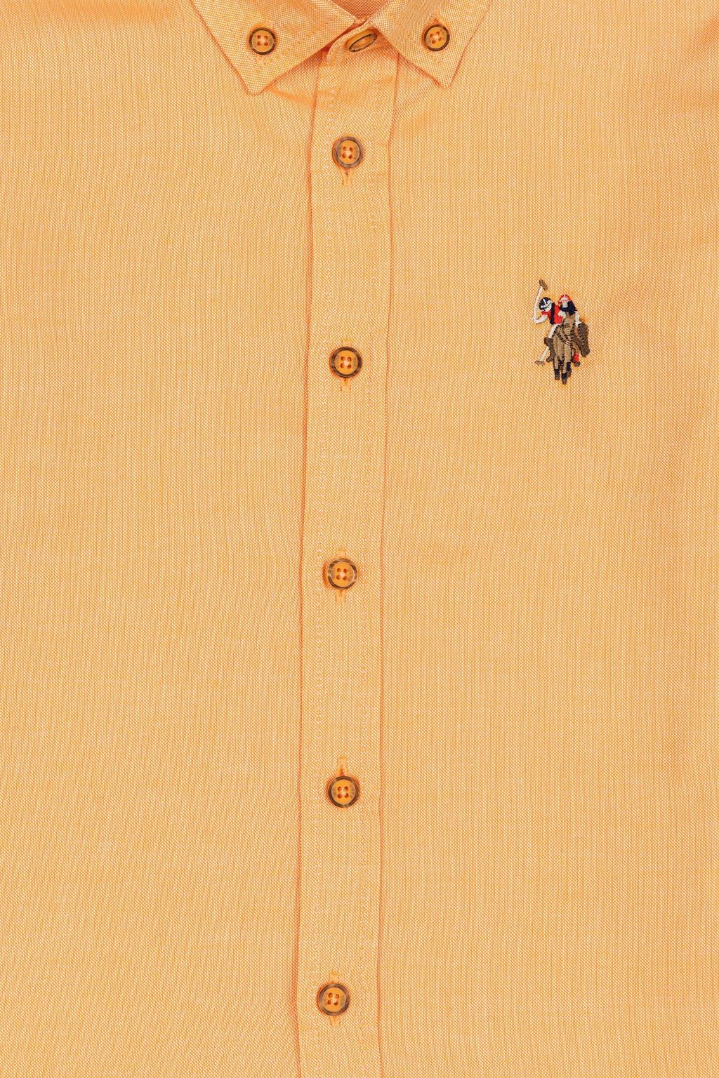 U. S. Polo Assn Желтая базовая рубашка с длинным рукавом для мальчика - U.s. polo assn фото 3