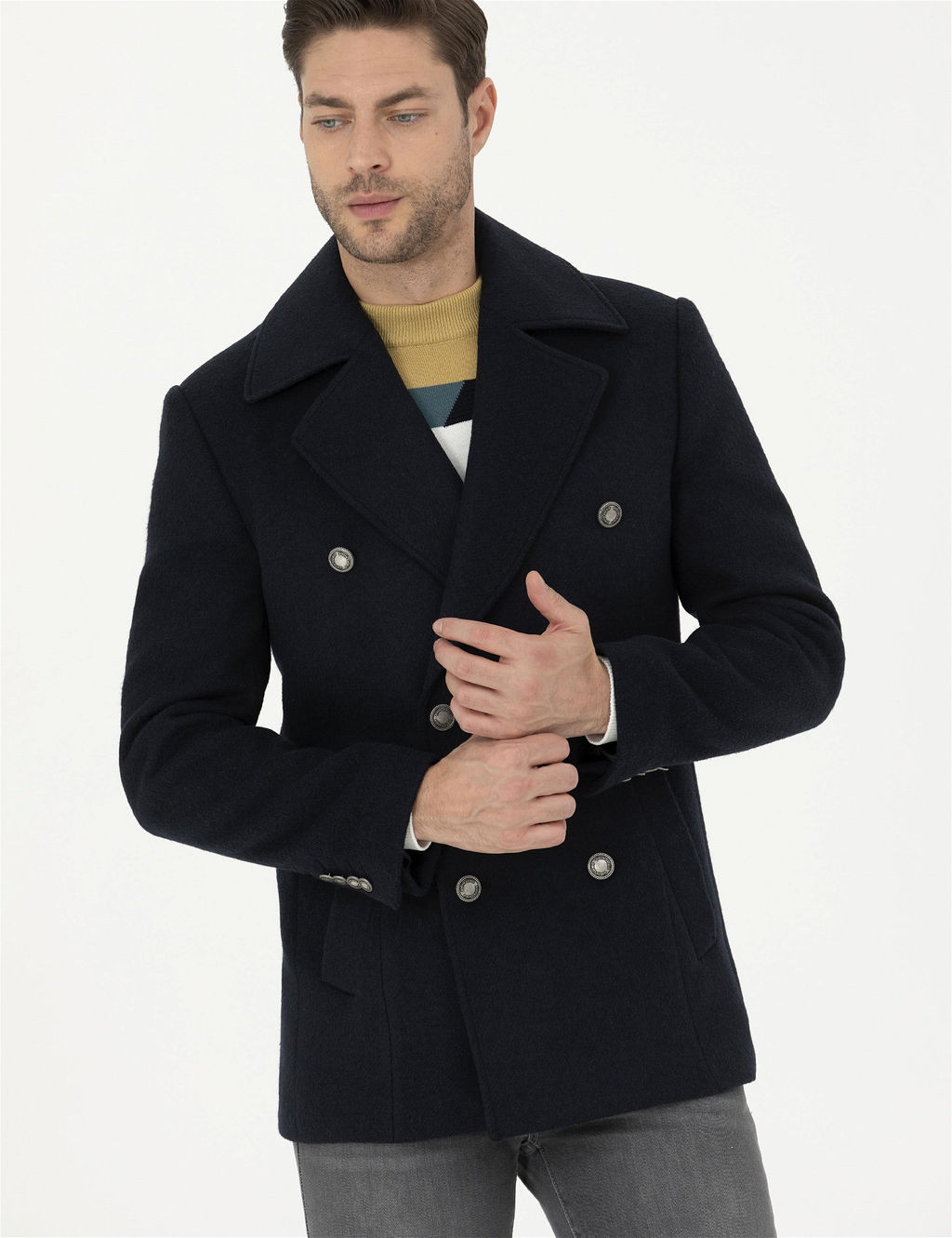 Lacivert Slim Fit Ka_e Kaban
