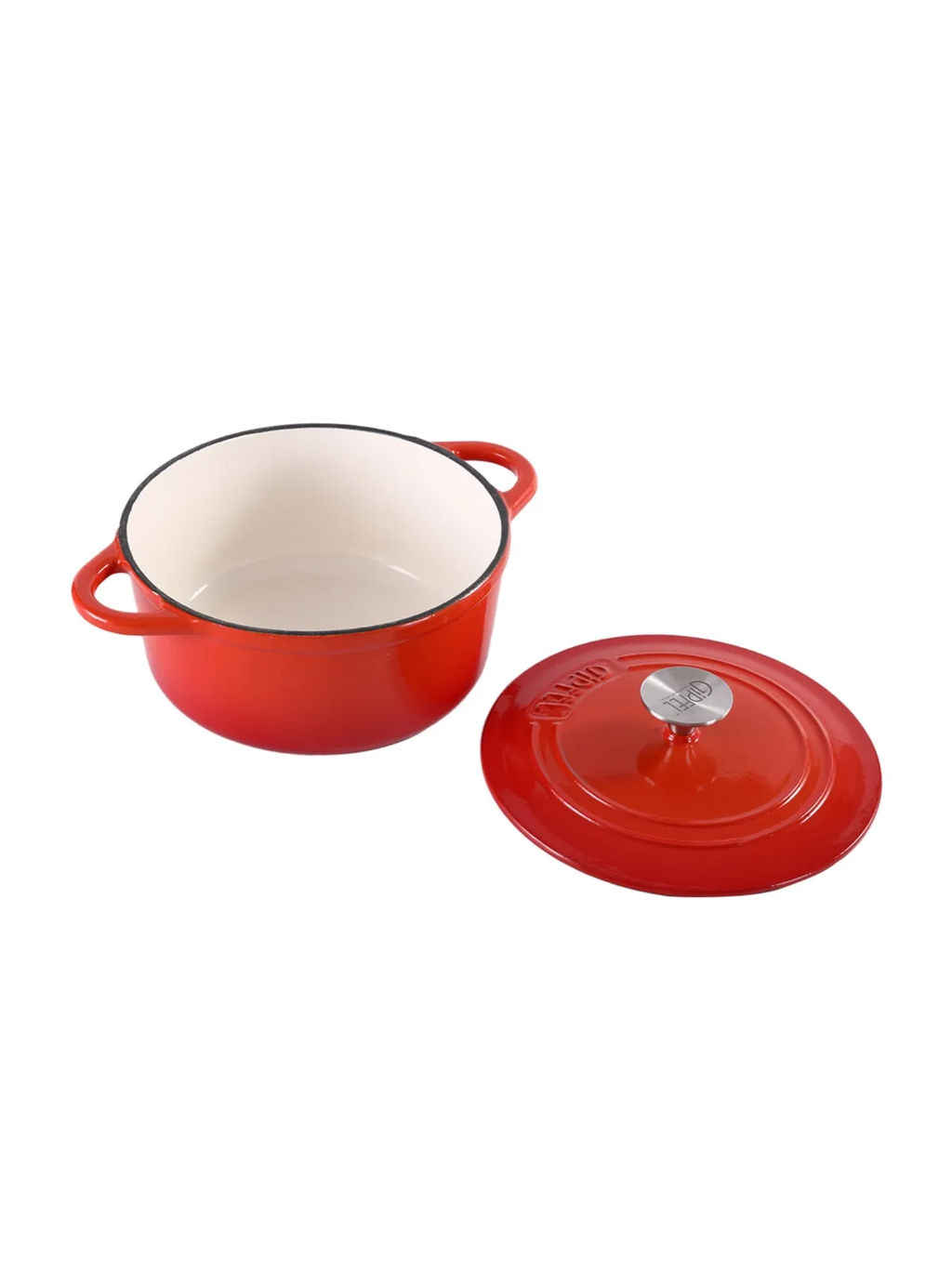 52848 GIPFEL Кастрюля MAJOLICA FLAME 24х17 см / 4,3 л из чугуна с эмалированным покрытием с крышкой. Цвет: оранжевый. - Werner фото 12
