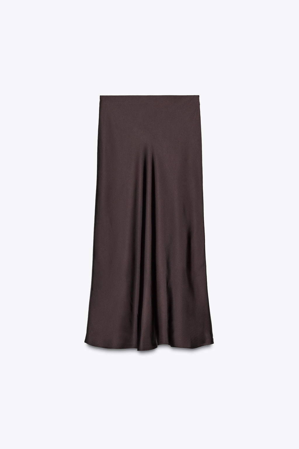 FALDA MIDI SATINADA / Berenjena oscuro - Zara фото 5