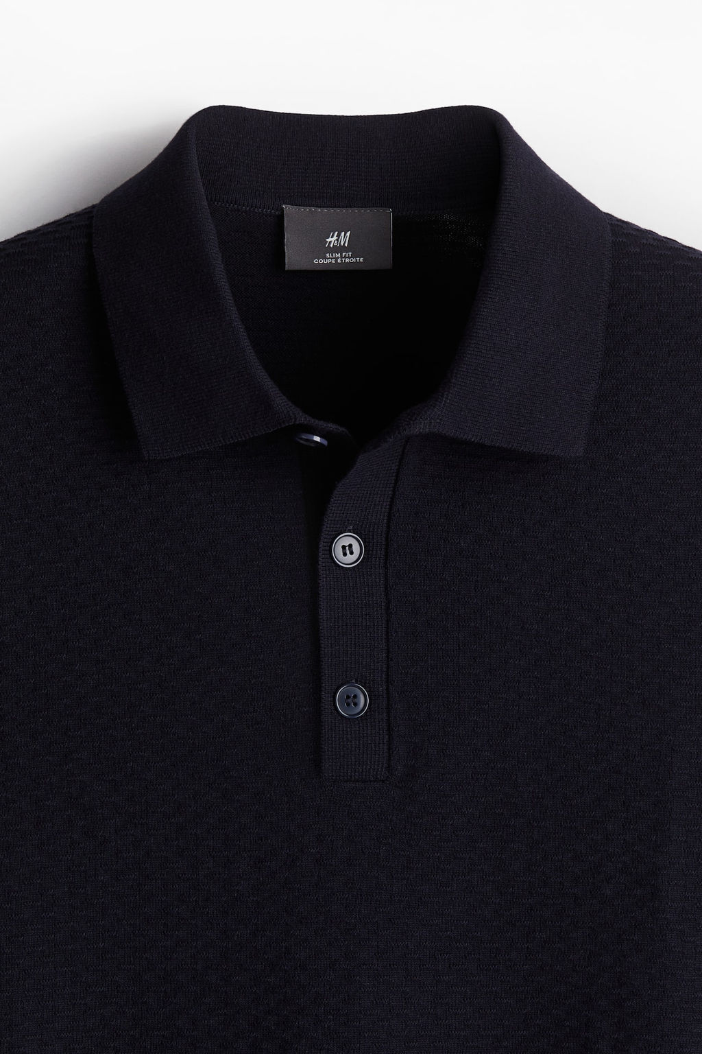 Polo en punto texturizado Slim Fit - H&m фото 7