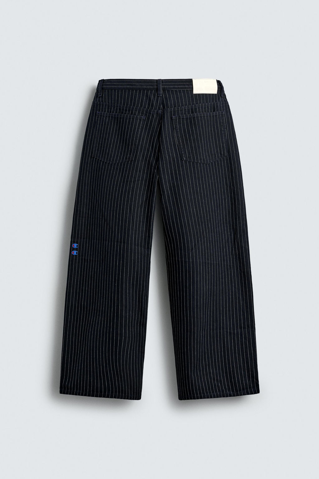 CHAMPION ® X ZARA STRIPED BAGGY FIT JEANS  фото 7