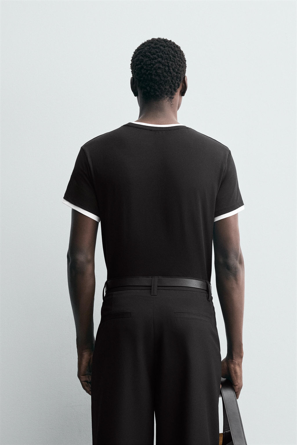 T-SHIRT WITH CONTRAST TRIMS - Zara фото 3