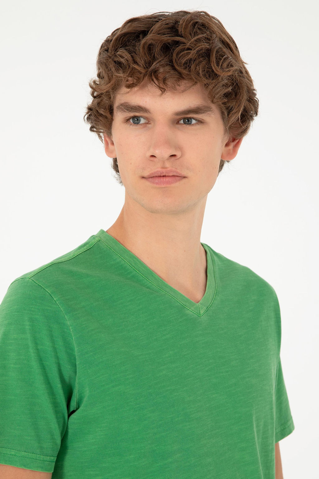 Мужская зеленая базовая футболка - U.s. polo assn фото 2