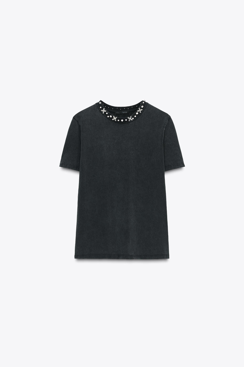 JEWEL FADED-EFFECT T-SHIRT - Zara фото 4