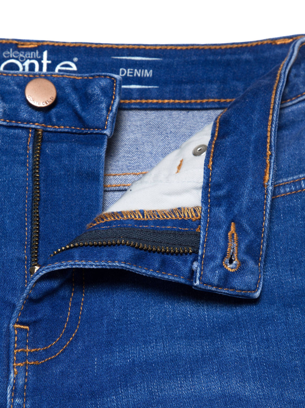 CONTE Моделирующие джинсы skinny с высокой посадкой CON-217 Lycra® washed royal blue