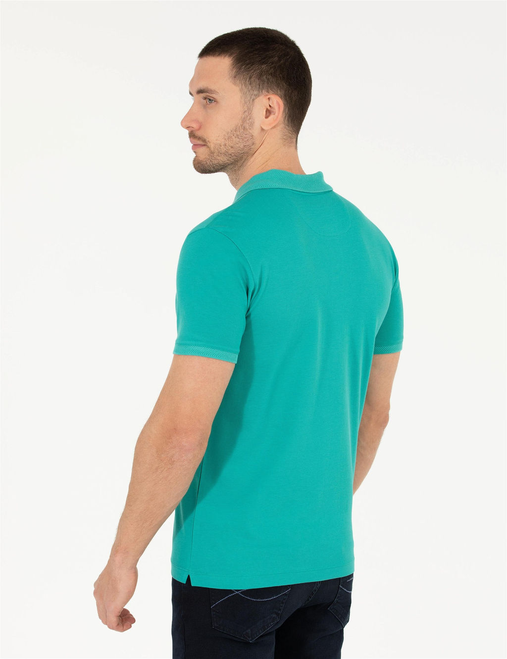Ye_il Slim Fit Polo Yaka Merserize Ti__rt