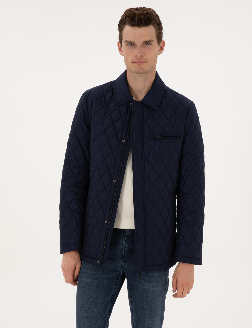 Lacivert G_mlek Yaka Mont - Pierre cardin фото 3