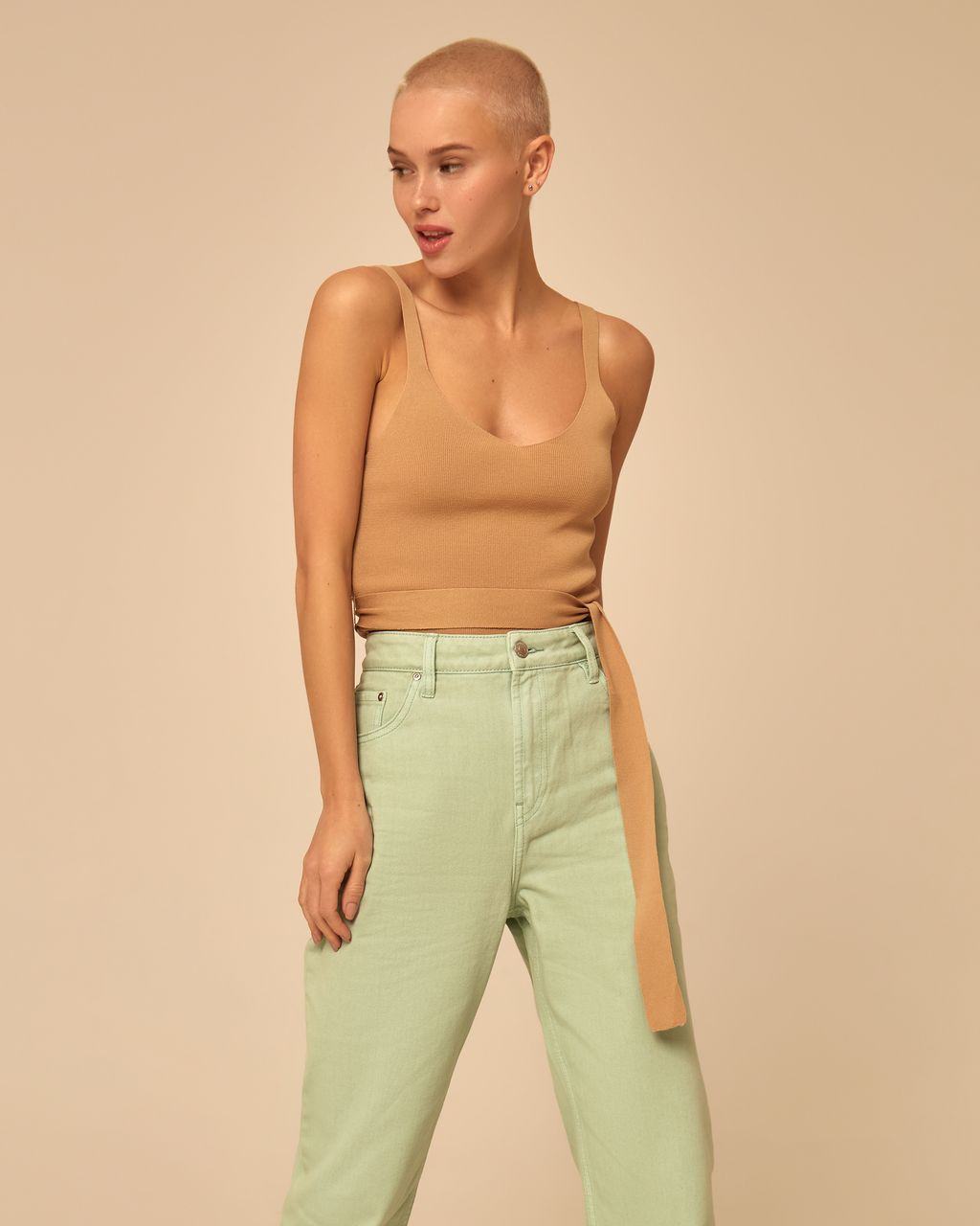 Трикотажный топ с поясом - Incity фото 3