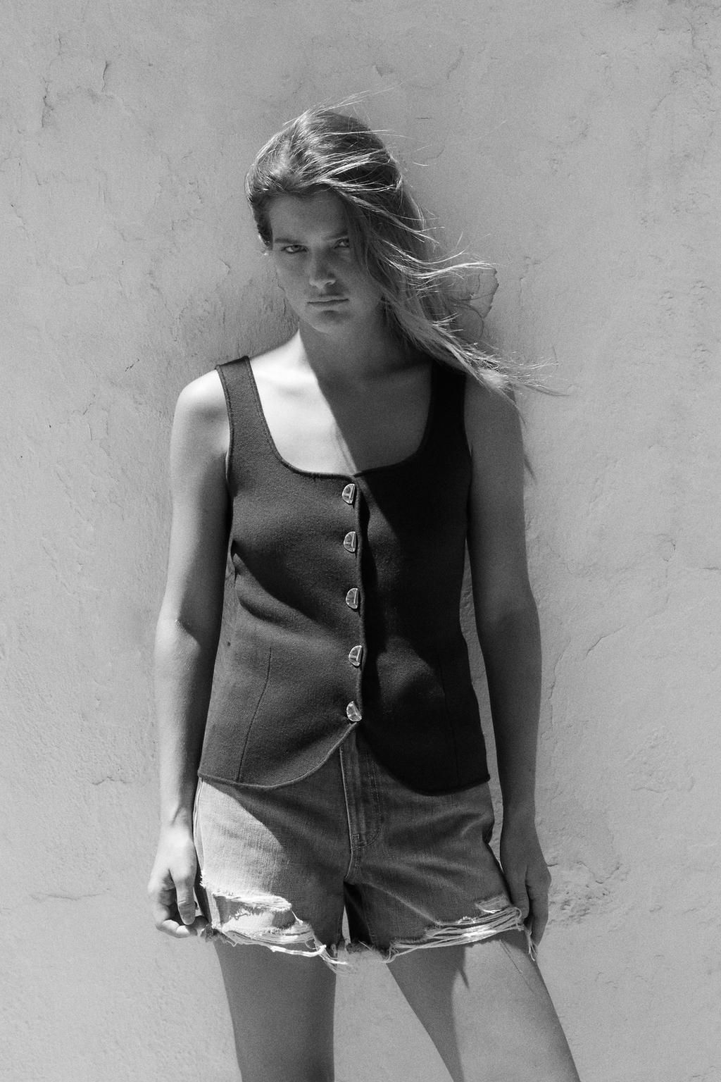 PLAIN KNIT CORSET TOP - Zara фото 11
