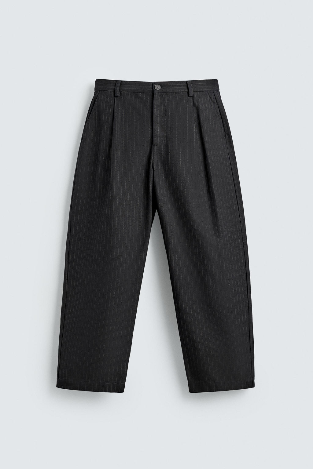 RELAXED FIT PINSTRIPE TROUSERS - Zara фото 7