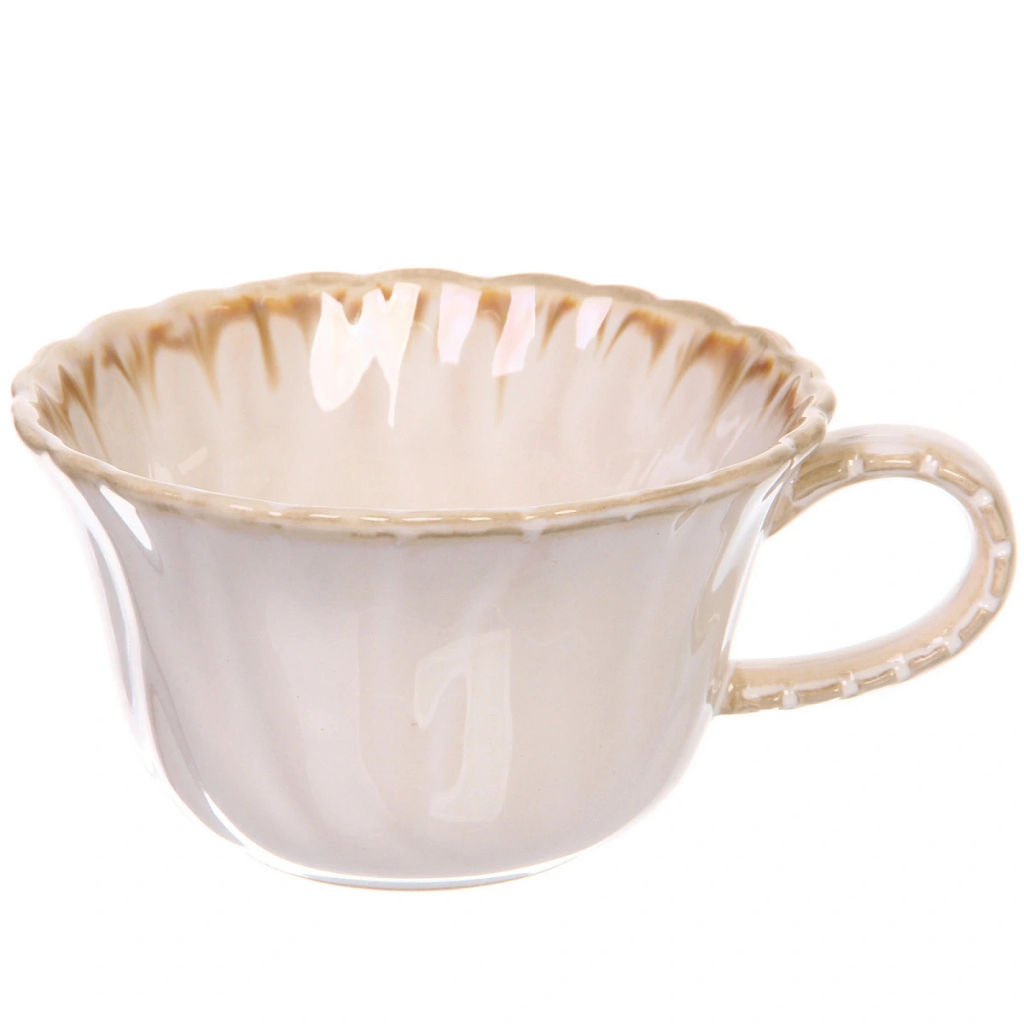 Чайная пара "Верона" (кружка 230мл, блюдце) бежевая