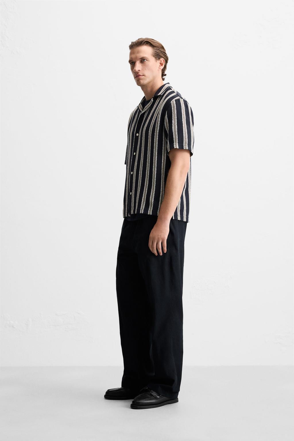 STRIPED TEXTURED SHIRT - Zara фото 4