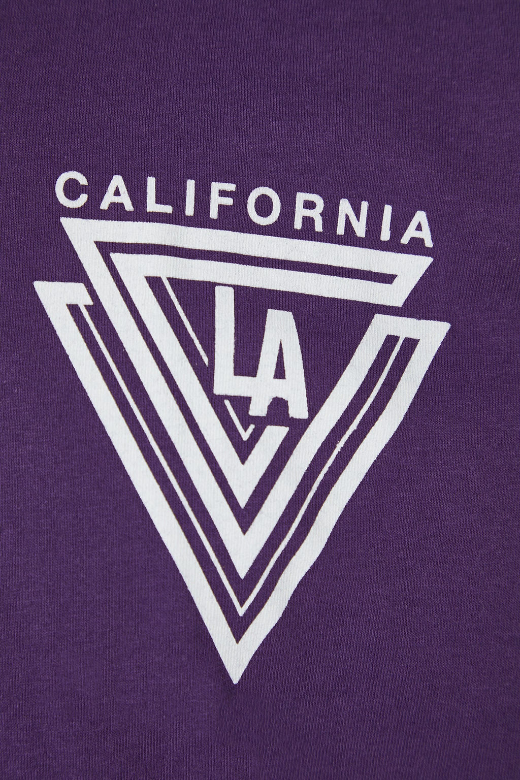 Mor Oversize Bisiklet Yaka K?sa Kollu Sehir Bask?l? %100 Pamuklu T-Shirt TMNSS20TS1102