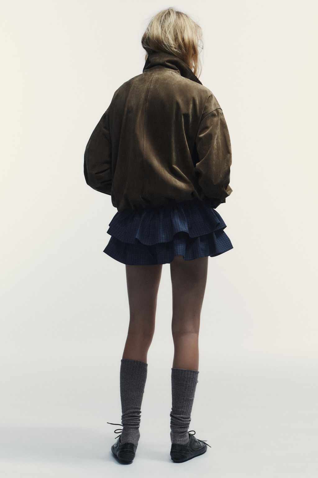 100% VOLUME SUEDE LEATHER JACKET - Zara фото 4